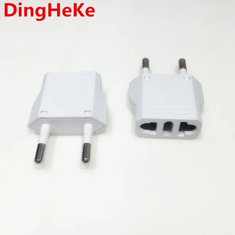 Wholesale europe plug adapter CE copper pin international au us to europe plug ac power plug