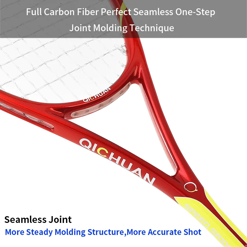 QICHUAN custom full carbon fiber squash racket for professional players