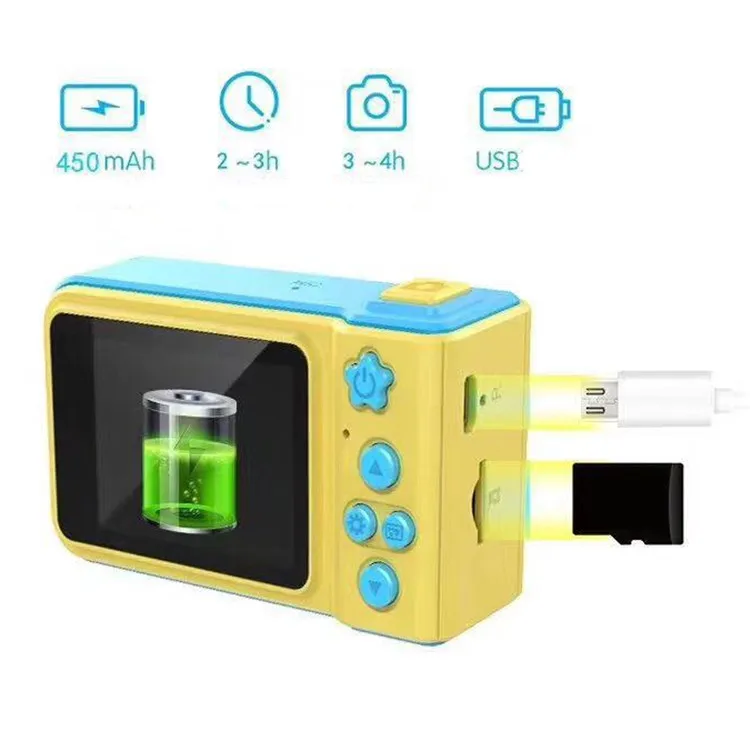 Mini Digital Camera 2 Inch kids Cartoon Cute Camera Toys Children Birthday Gift 1080P Toddler Toys camera