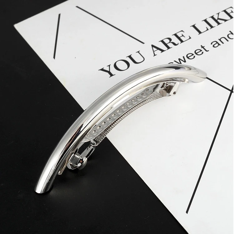 Creative Simple Design Golden Plated Alloy Hair Clips Jewelry Barrettes for Women