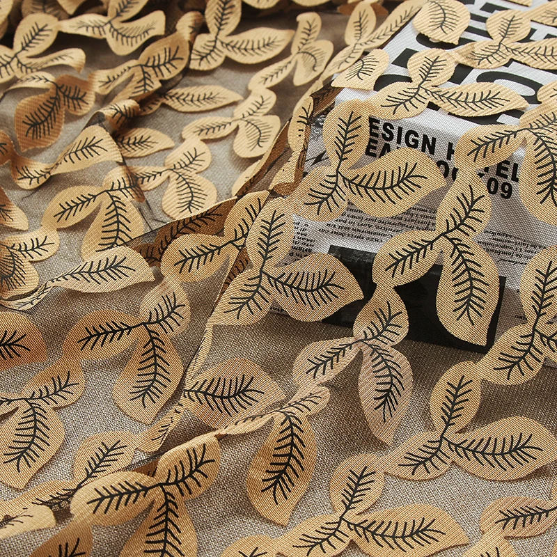 Сделано в Китае, лидер продаж, удобная ткань с узором золотых листьев