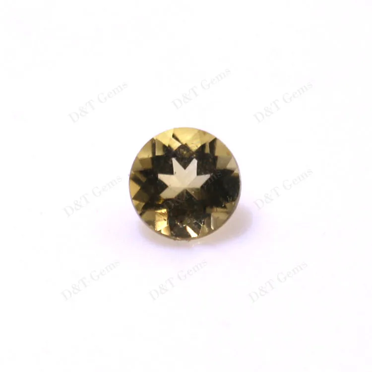 High quality natural 2mm round natural citrine loose gemstone for jewelry making
