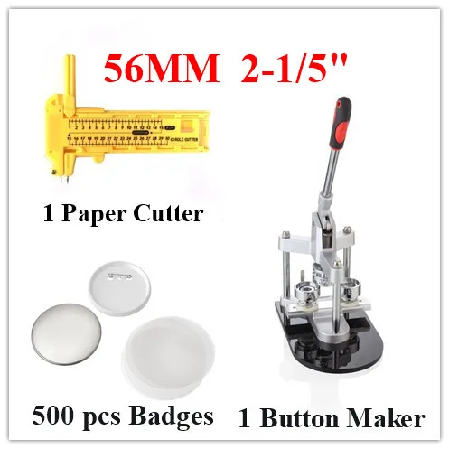 Metal badge 56 mm with custom logo pin button 1002