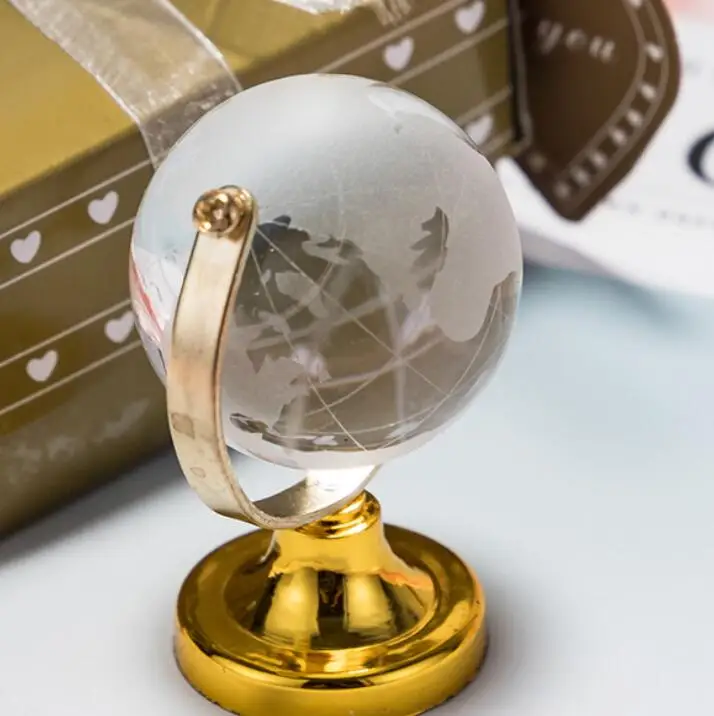 Beautifully Crafted Mini Crystal Globe Favors Wedding Souvenirs Decoration