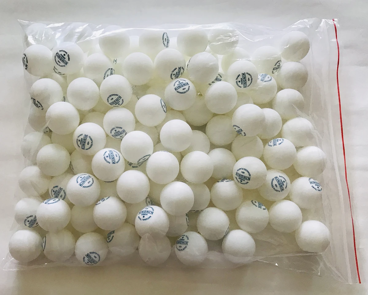 New! KINGNIK national teams 1 Star power 40+ plastic white table tennis ball (customized logo)
