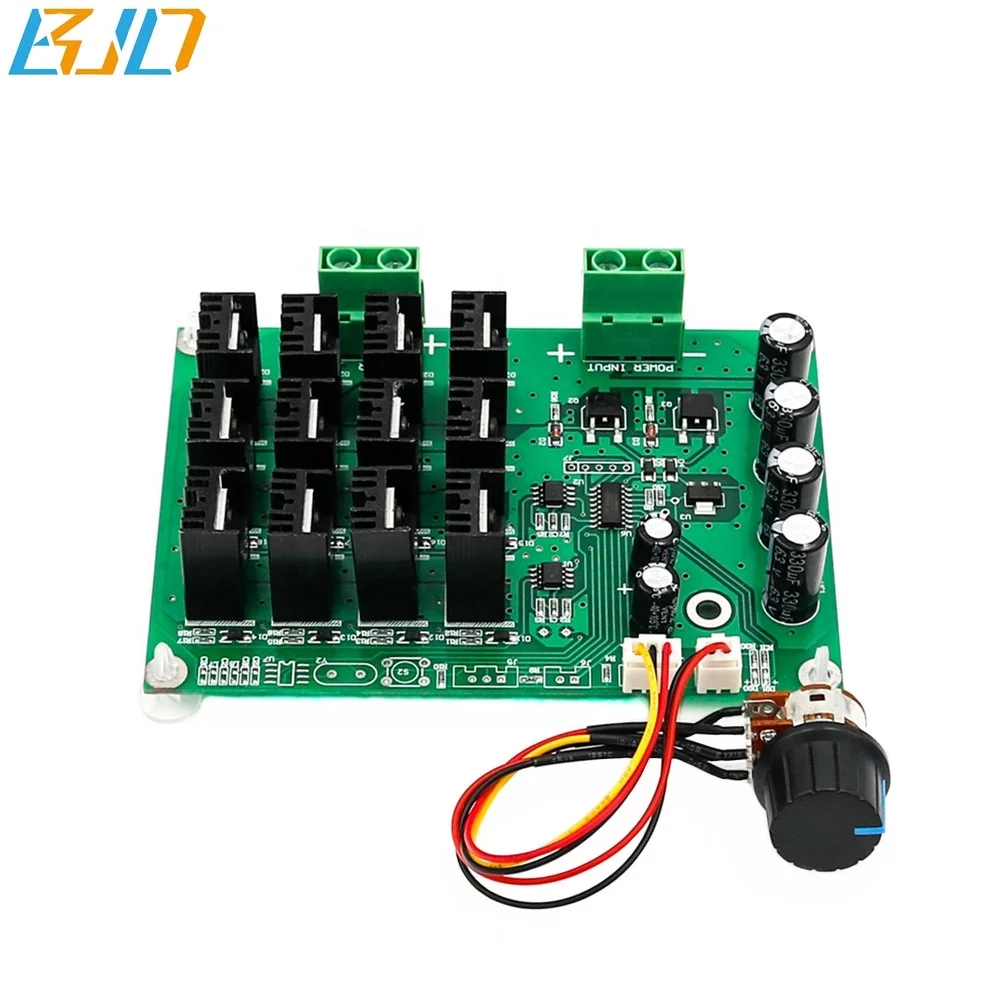 Новейший 10-50 в 60A DC мотор контроль скорости ШИМ HHO RC контроллер 12 В 24 48 3000 Вт Макс