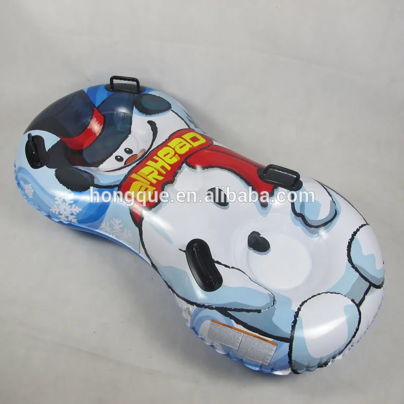 Factory sales PVC plastic inflatable round snow tube,inflatable snow sledge