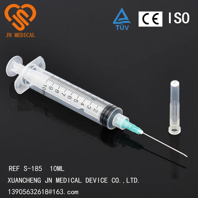 
3 Part Injection Plastic Syringes with or Without Needles 