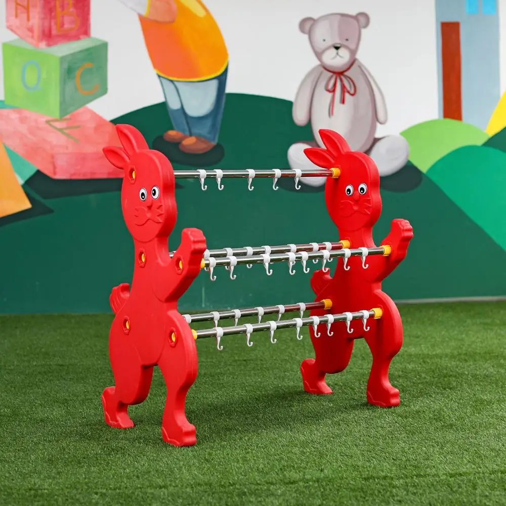 
Kindergarten plastic toy shelf indoor playground cute toys shelf for kids 