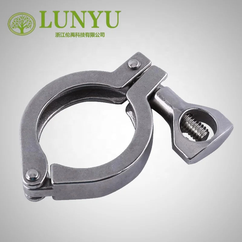 Stainless Steel Sanitary Tri Clover Heavy Duty Clamp For Pipe Fittings