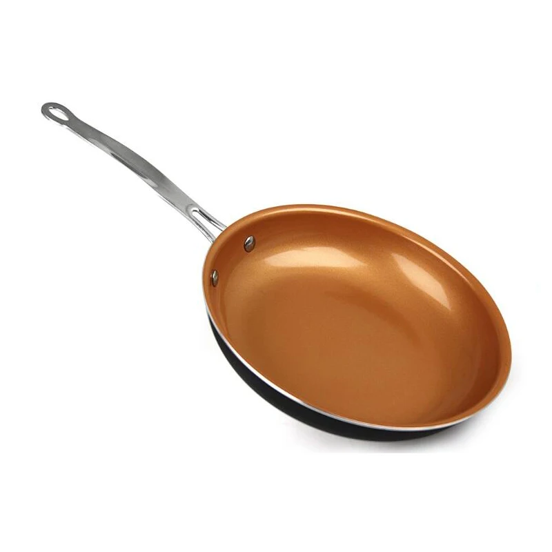 hot selling ceramic non-stick coated frying pans oval copper pan
