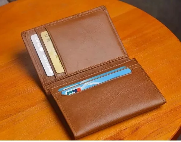 
Minimalist Fashion Multi-card Spending Money Wallet Plain Genuine Leather Men Wallet&Purs 