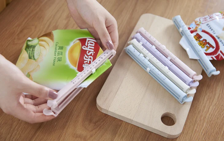 new design snack bag clips sealing sticks plastic clip kitchen  food bag seal clip  sealer