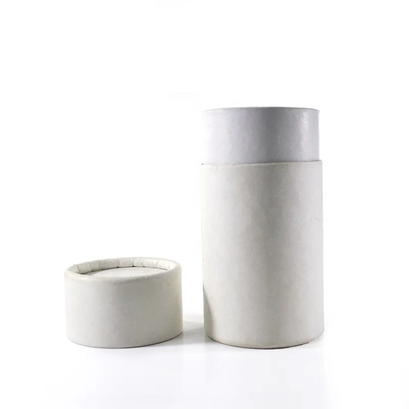 
In stock white black 10ml 30ml 50ml 100ml round cardboard kraft paper tube for cosmetic packaging 