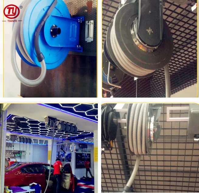 Portable Air Hose Reel For Car Interior Dust Removal
