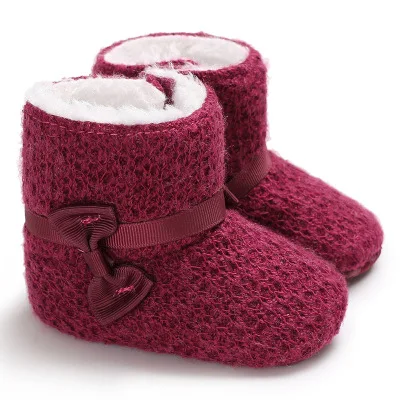 Hao Baby Winter Girl Baby 0-1 Years Old Soft Bottom Non-Slip  Infant Shoes Toddler Honaby TodWarm Ber Shodley Shoes Girl