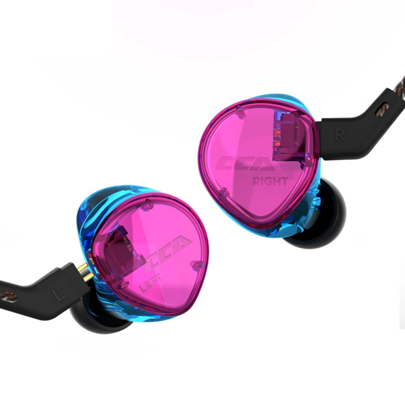 CCA C04 1DD 1BA Armature Dual Driver Earphone Detachable In Ear Audio Monitors