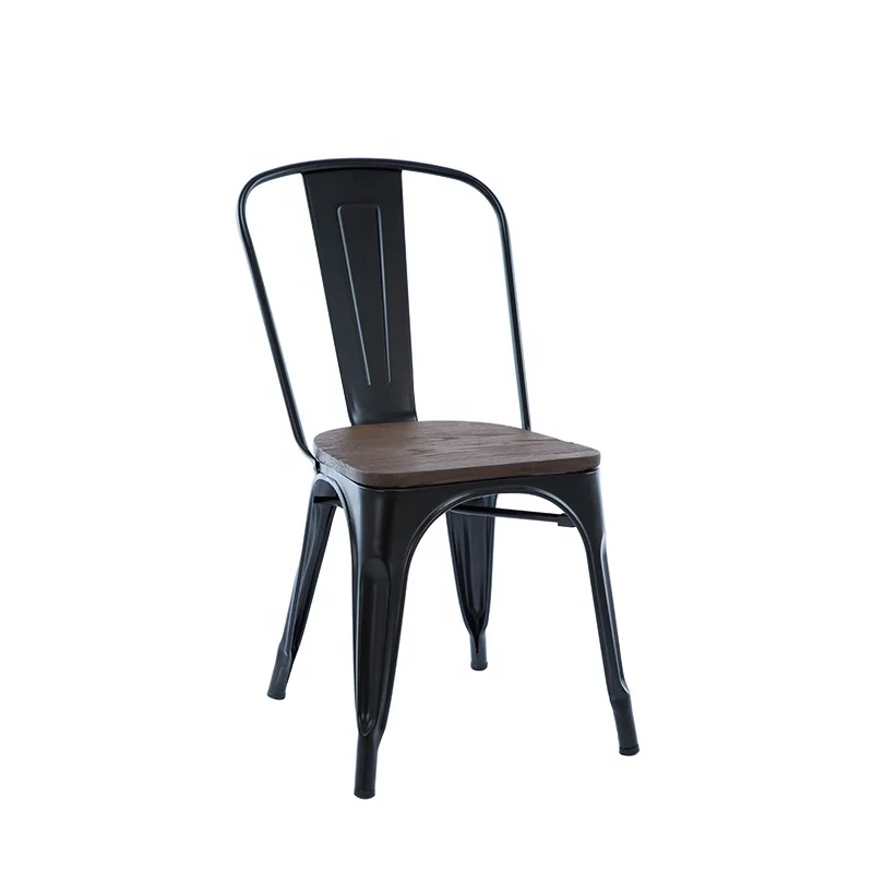 Industrial Metal Chair, Stock Restaurant Wrought Iron Dining Chair