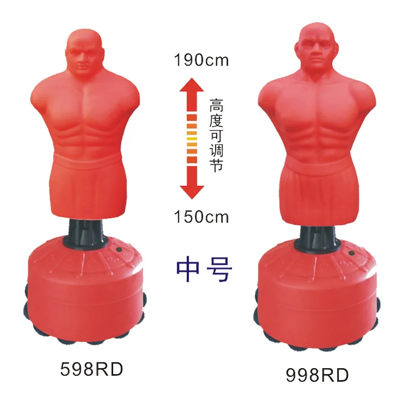 
Adjustable Rubber boxing punching man body Taekwondo Sand filled base punching bag 