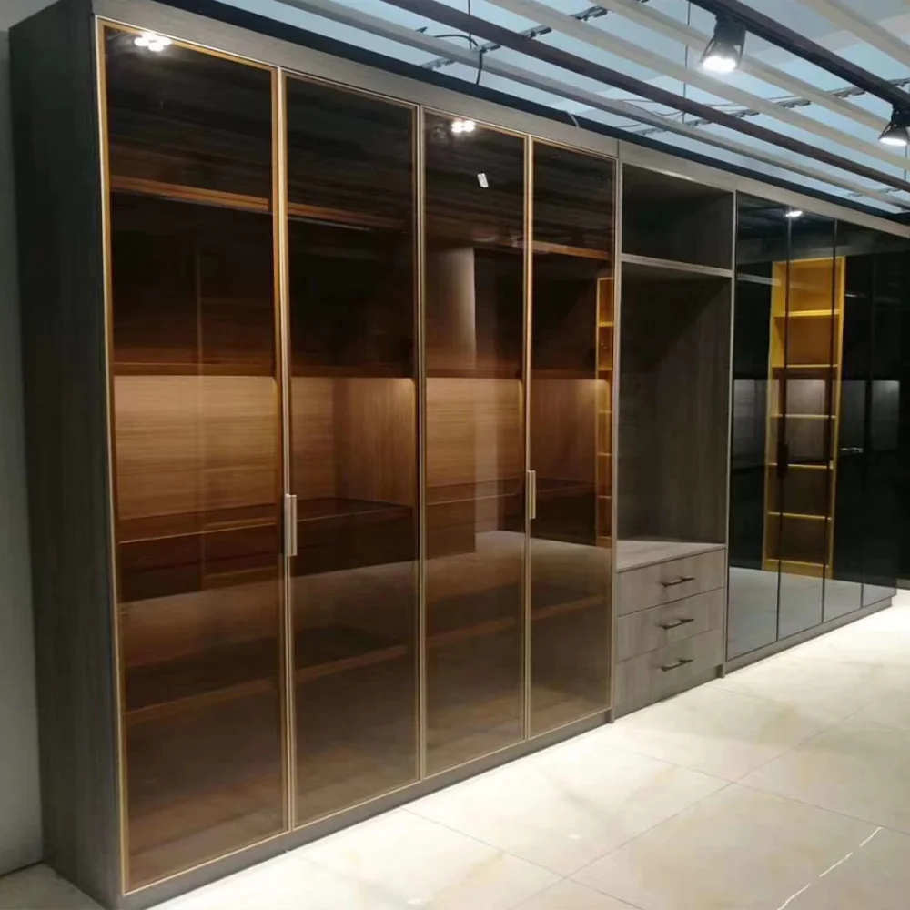 
China supplier closets aluminum doors for walking coloset 