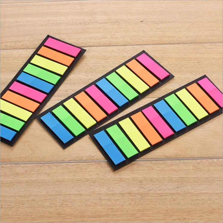 Fashion promotion self-adhesive neon sticky note for office and school supply
