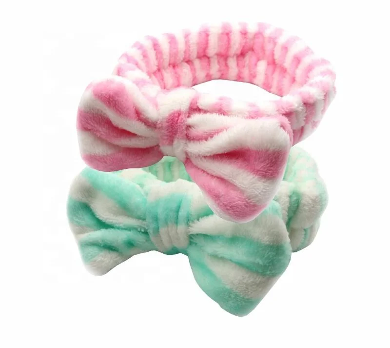 Bowtie Women Beauty Headbands to Makeup Shower Spa  Thick Hair Band for Girls