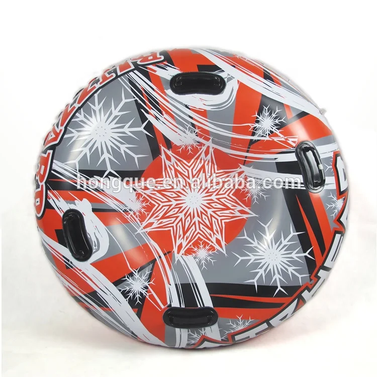 Factory sales PVC plastic inflatable round snow tube,inflatable snow sledge
