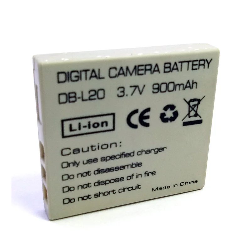 DB-L20AU DB-L20A DB-L20 Digital Battery for Sanyo Xacti Cameras Camcorders VPC E6U E6EX E60 E7 S7 J4 C1 C4D C4N C4L C40S C5S C5T