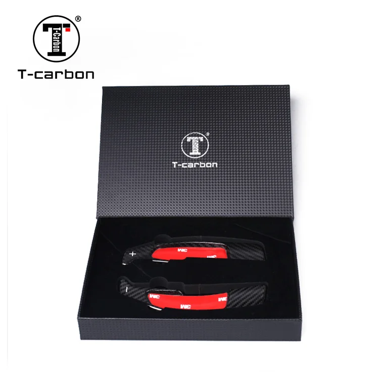 T-carbon Car Interior Accessories Steering Wheel Carbon Fiber Shift Paddle Fit Mercedes 2012 E63 C63 GLC AMG Paddle Shifter