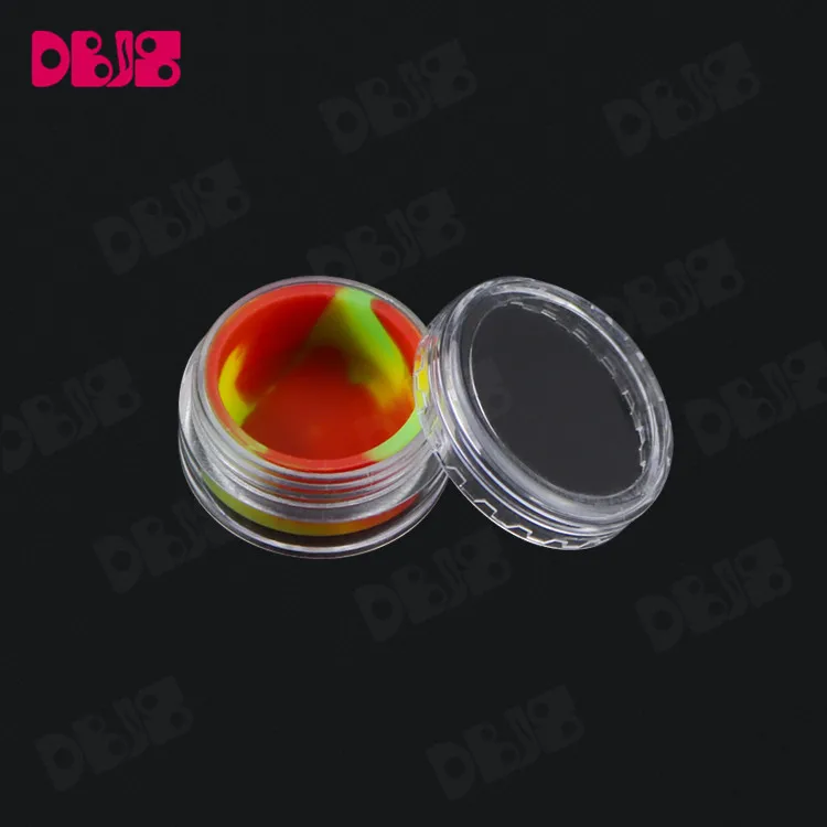 
Unique Design Silicone Container Wax Jars Custom Logo Plastic Clear Wax Container Jar 