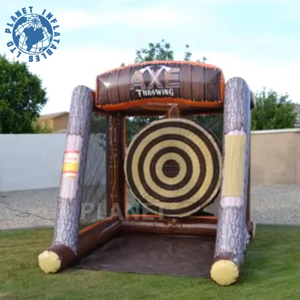 New Design Axe Throwing Inflatable Challenge Carnival Game / Flying Inflatable Axe Throwing Game For sale