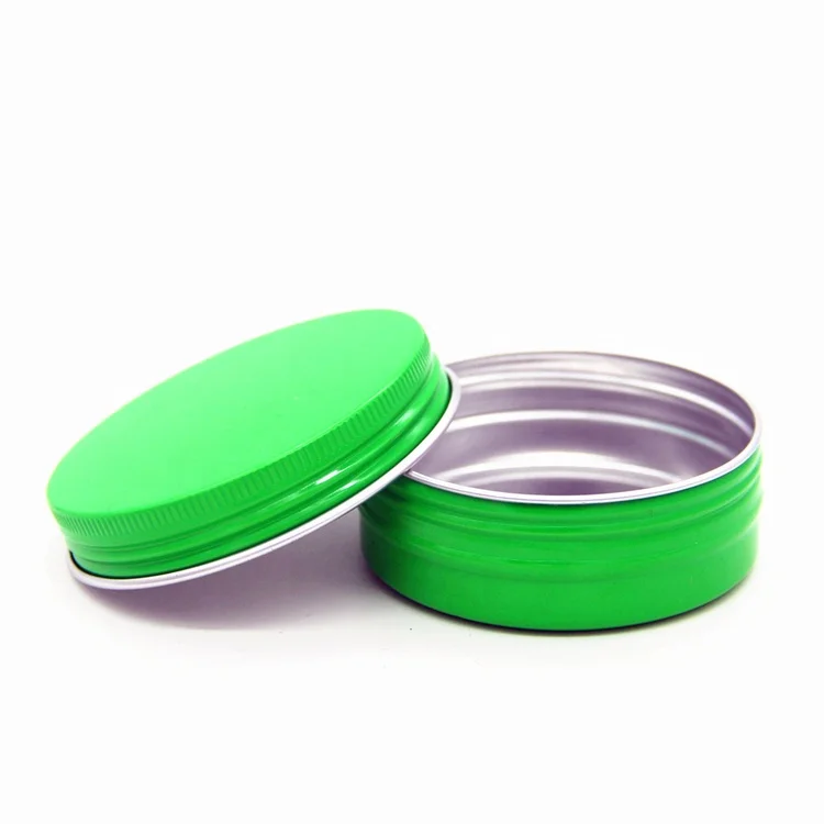 Free sample 6 colors Custom Logo aluminum can, round metal aluminum cosmetic jar