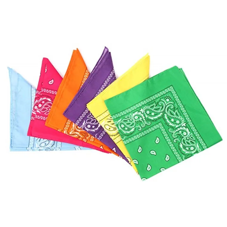 Assorted color 22inch 100%cotton Neon Cowboy Bandana