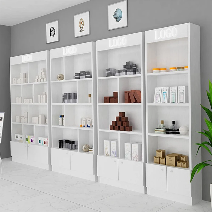 Customized fashion wood display cabinet bookcase wooden