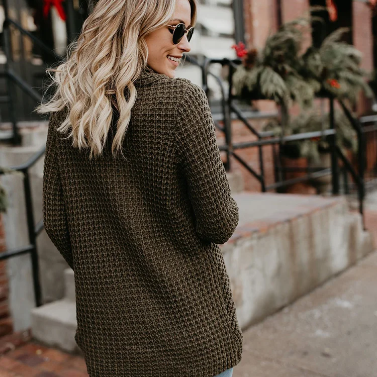 
Custom wholesale knit sweater oversize women winter wool acrylic-blend knit women sweater 