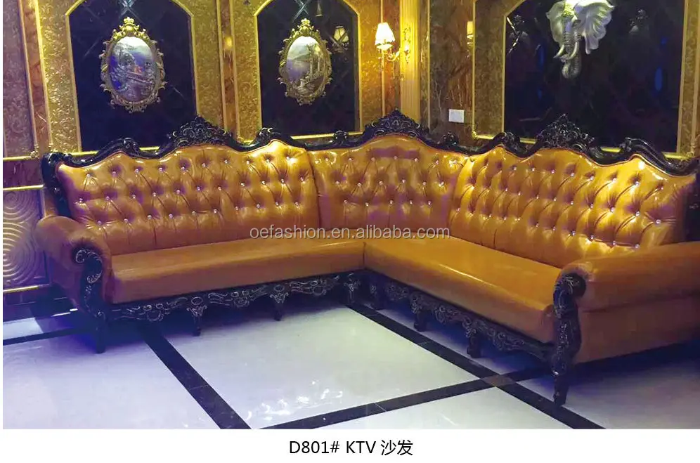 OE-FASHION роскошный новый классический кожаный диван KTV bar синего цвета, б/у мебель для ночного клуба