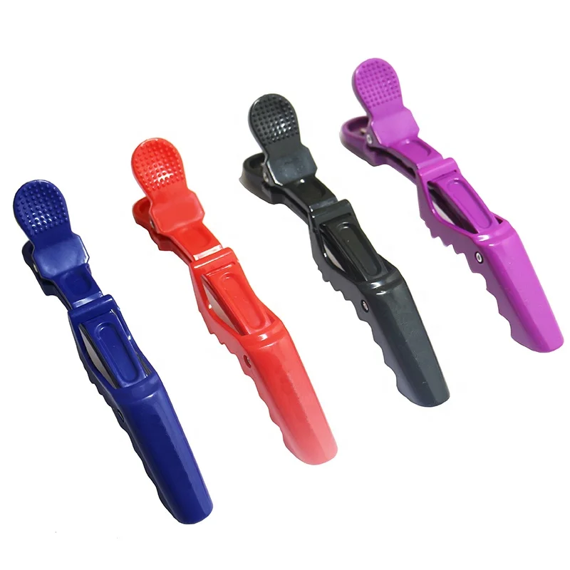 Wholesale China factory supply colorful custom glossy alligator hair clip crocodile clips cheap price