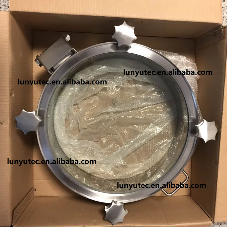 Stainless Steel Sanitary Round Manway With Full Sight Glass For Tank