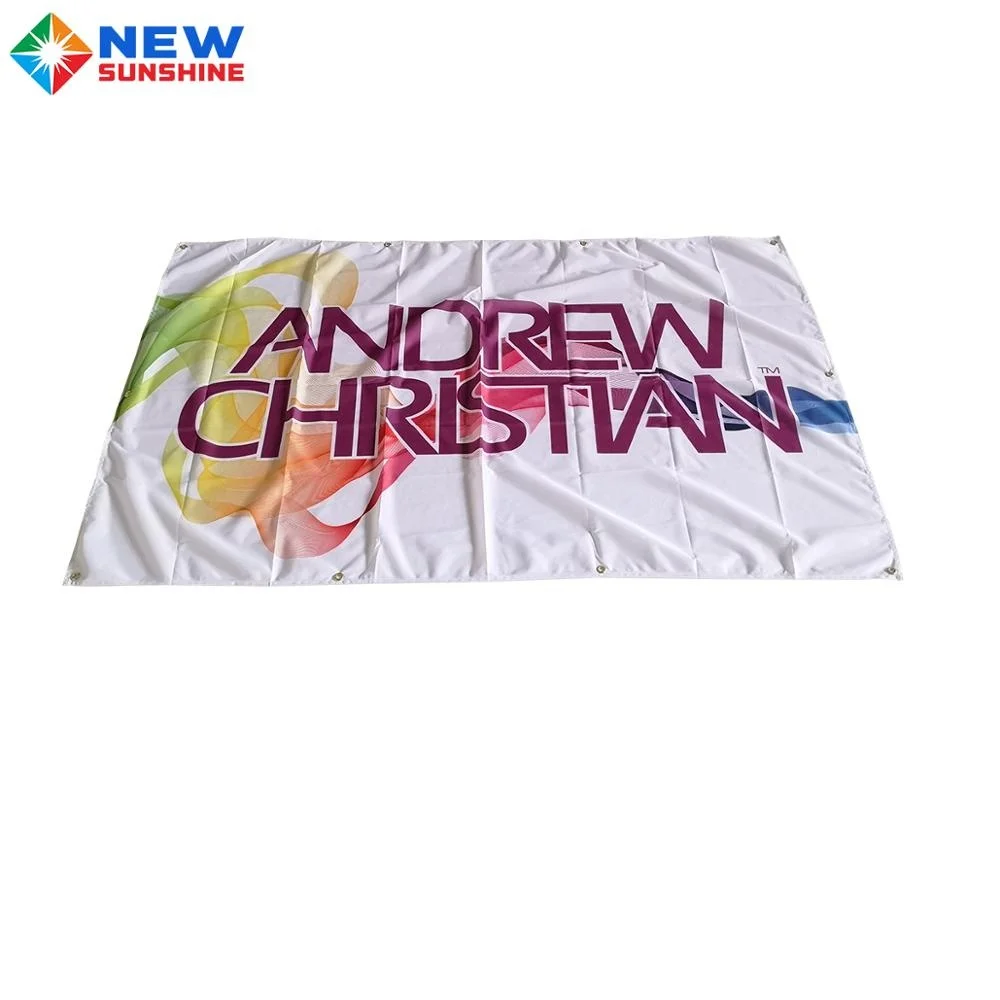 Custom Polyester printing   Flag Banner  3x5 feet Customized Logo Printed Polyester Outdoor Flags Cloth Banner