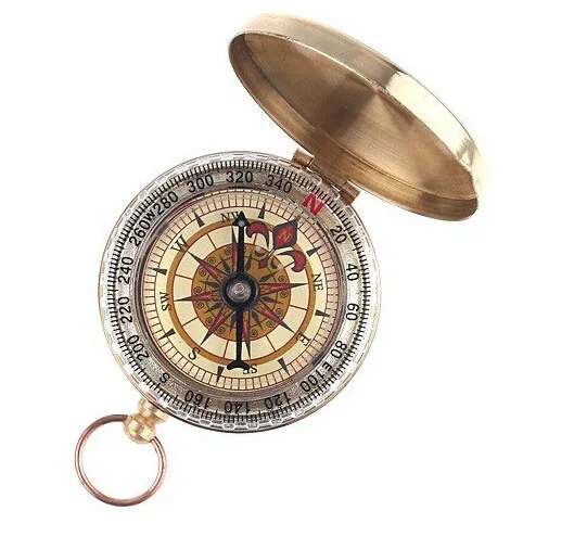 CZA-002 Открытый Отдых Многофункциональный световой кожух ремня G50 карманные часы Ретро Флип компас, медь кемпинг компас