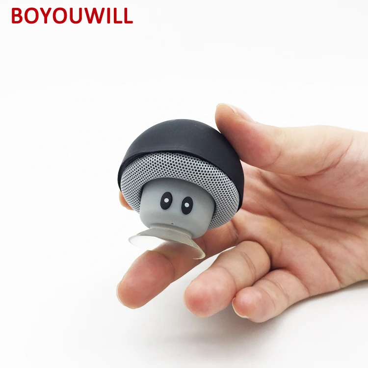 Waterproof Mushroom Mini Wireless Portable Bluetooth Speaker with Suction Cup