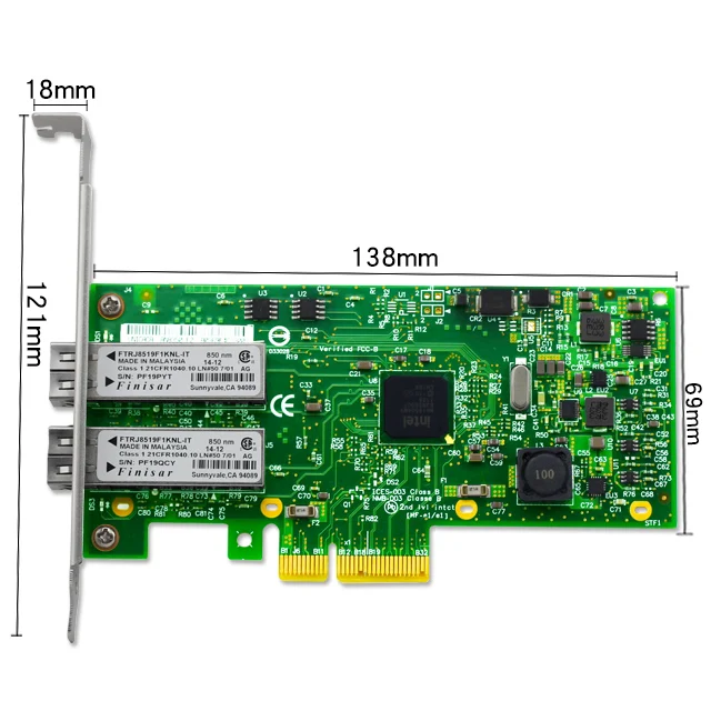 I350-F2 10M/100M/1000M Fiber LC Chipset Intel I350AM4
