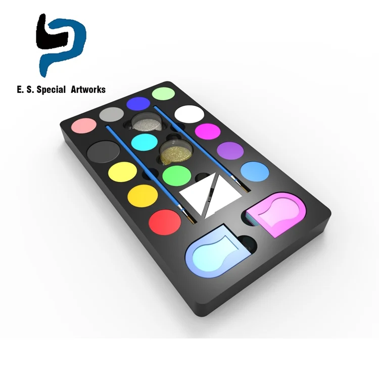 Китай Кубок мира Хэллоуин красочные воды на основе уход за кожей лица краски палитры комплект профессиональный боди