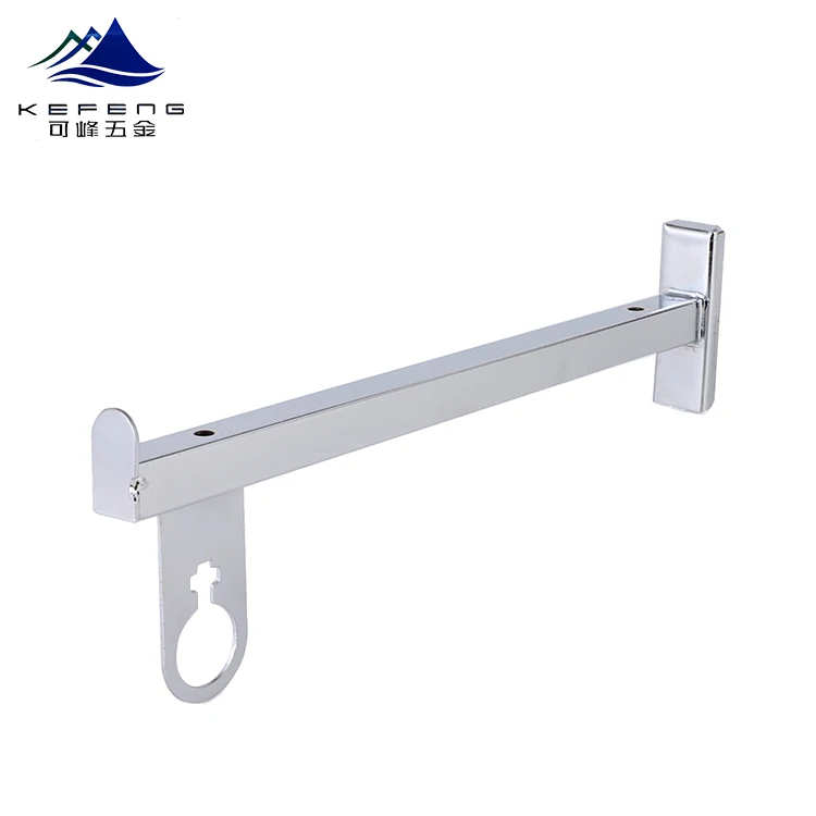 Multifunctional supermarket tube shelf holder slatwall bracket glass shelf hanging bracket slot board hooks display