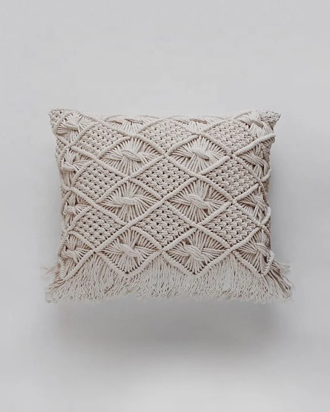Handmade Macrame Crochet Cushion & Pillow Cover