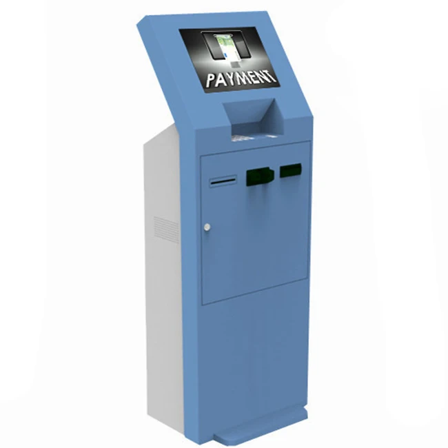 Customized shape ATM payment solution Touch panel self service machine automatic cash bill acceptor pay LCD kiosk