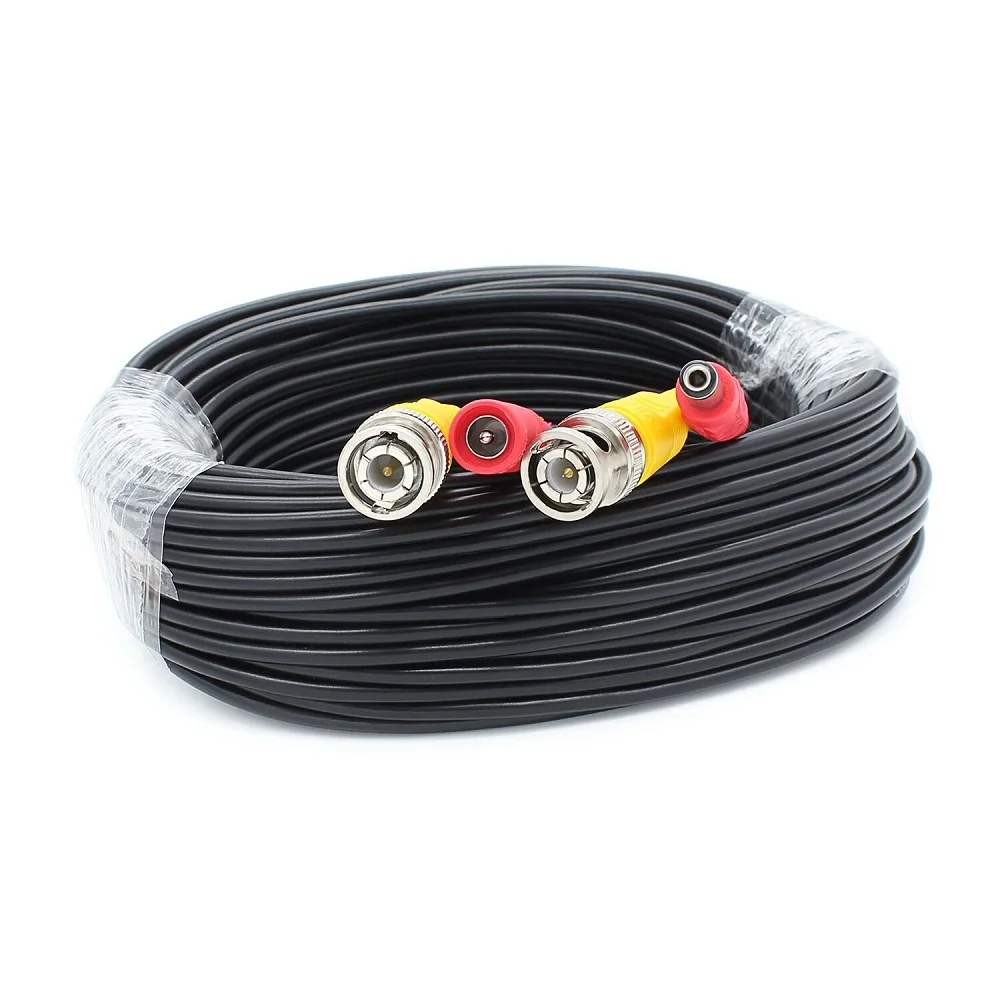 5m to 100m BNC Video Power Cable Security Camera Wire accessories for CCTV DVR Surveillance System coaxial asdi cable