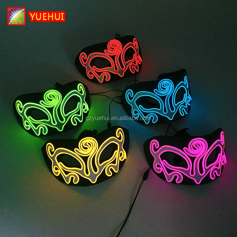 Original Design EVA Flashing Mask Prom Led Luminous Mask Handmade Funny Mask for Holiday Lighting Event Party Decoration