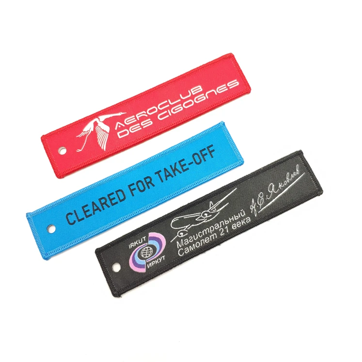 Hot sale custom embroidery keychain logo custom laser cut acrylic keychain