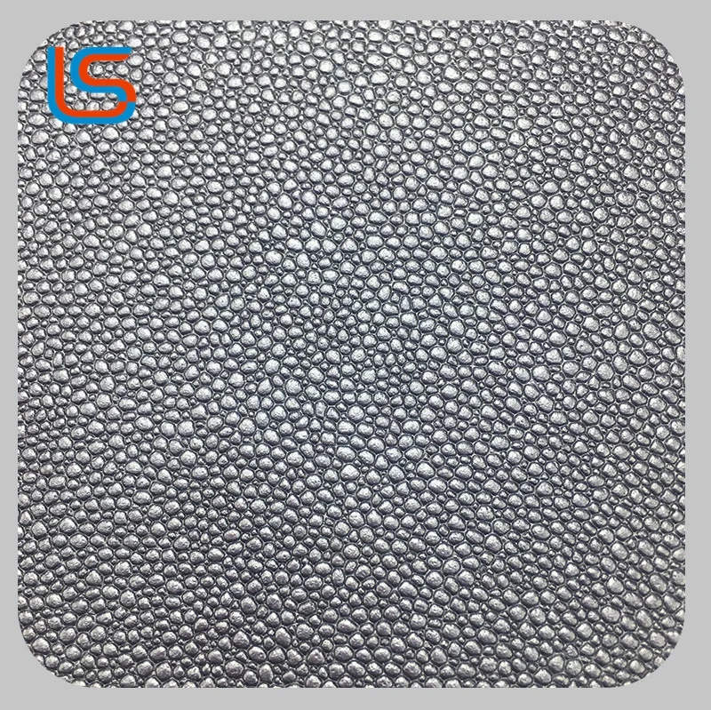 
Chinese artificial leather manufactory highlight pvc bag material 